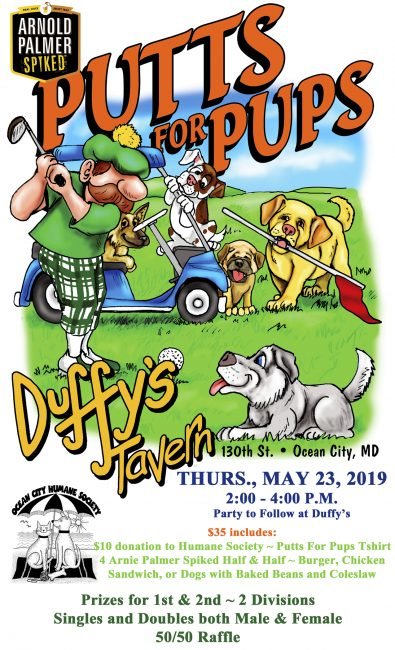 a flyer for the puffs for puppies event