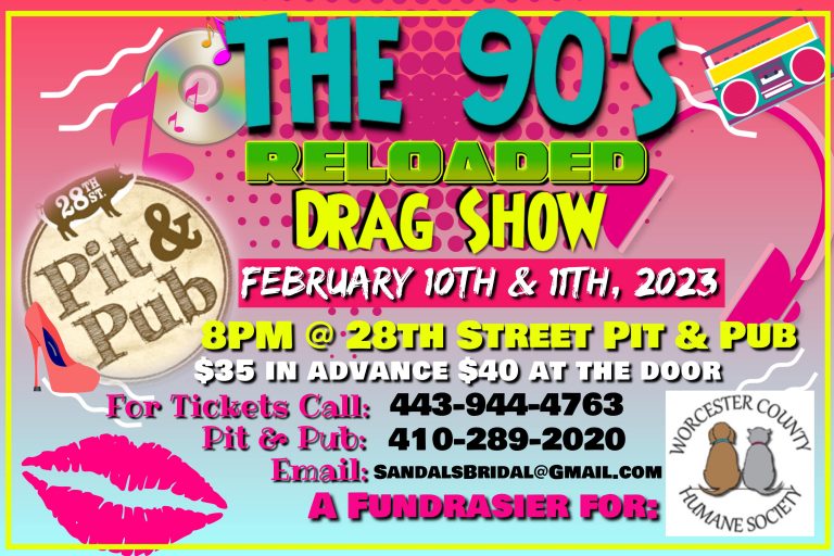the 90's decade drag show flyer